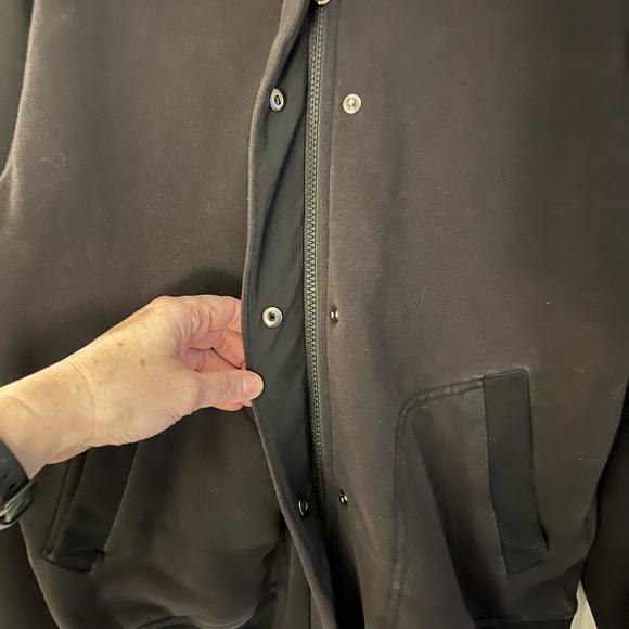 Womens Athleta Black Bomber Zip Up Small Tall - Picture 3 of 5